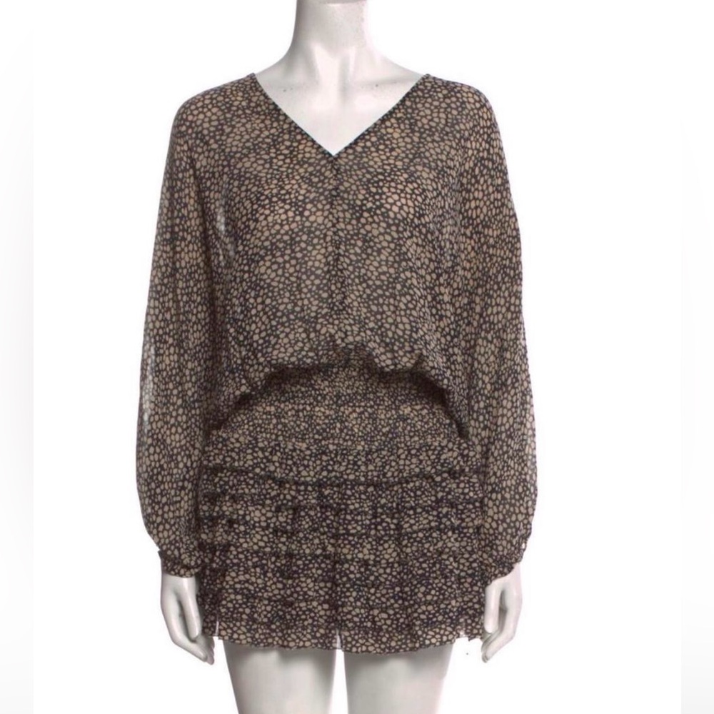 *Ulla Johnson Silk Chiffon Long Sleeve Mini Dress – Size M